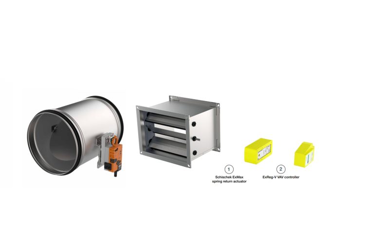 Regulacja nawiewników szczelinowych za pomocą przepustnic kanałowych, VAV i CAV