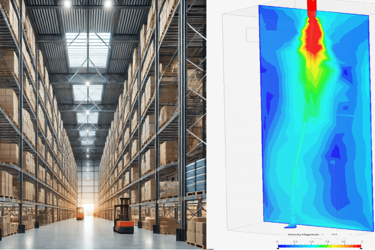 Wentylacja magazynów wysokiego składowania: jak skutecznie dostarczyć powietrze do poziomu podłogi?